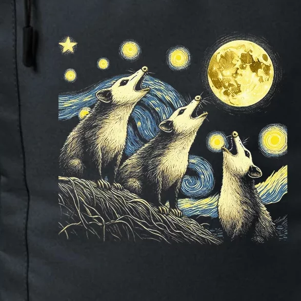 Possums Howling At Full Moon Starry Night Opossum Daily Commute Backpack