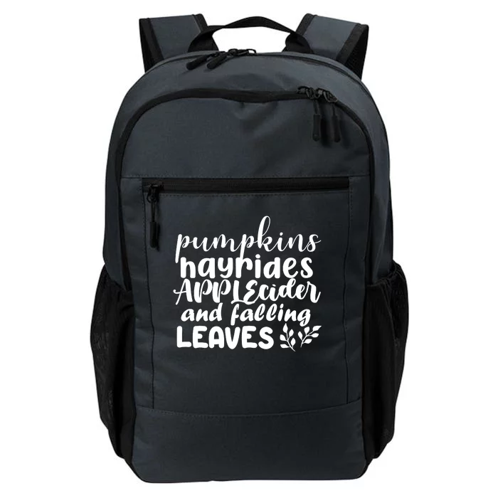 Pumpkins Hayrides Apple Cider And Falling Leaves Daily Commute Backpack