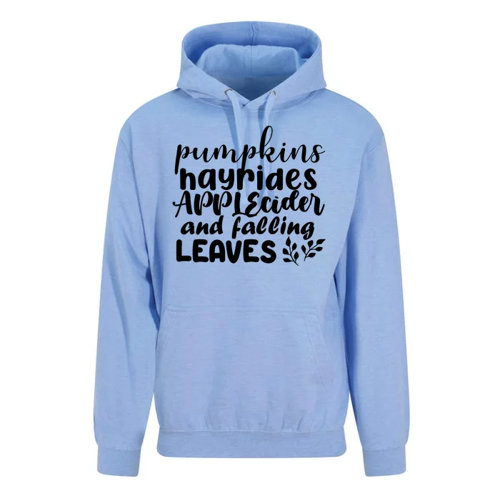 Pumpkins Hayrides Apple Cider And Falling Leaves Unisex Surf Hoodie