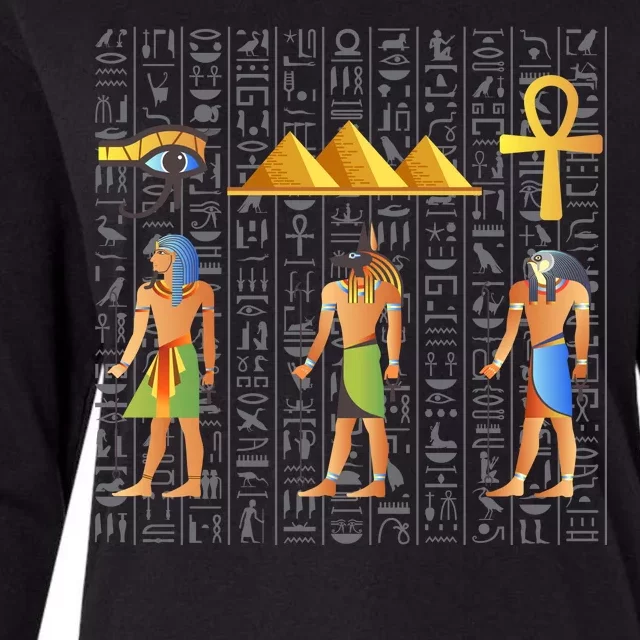 Pharaoh Egyptian Womens Cotton Relaxed Long Sleeve T-Shirt