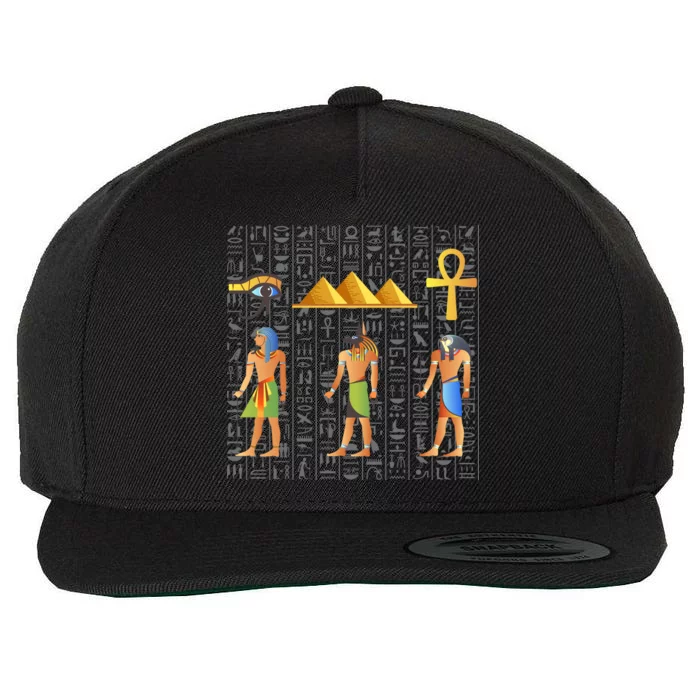 Pharaoh Egyptian Wool Snapback Cap