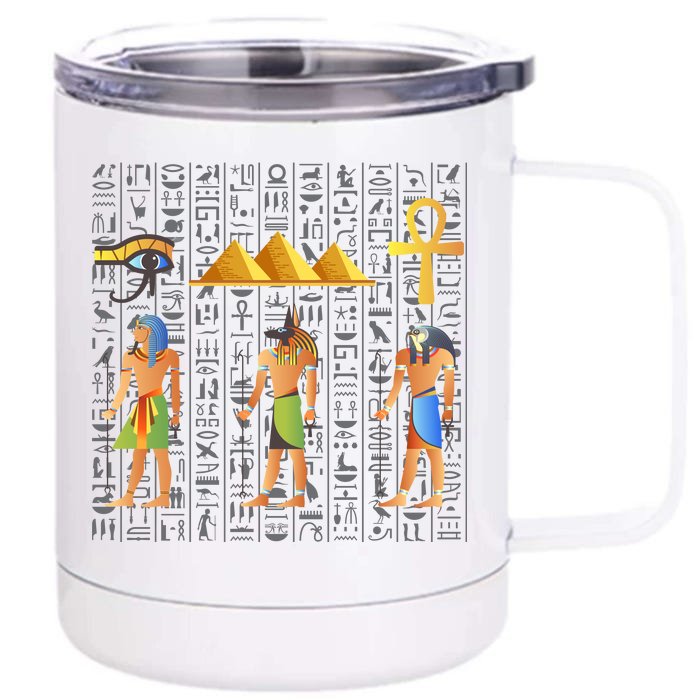 Pharaoh Egyptian Front & Back 12oz Stainless Steel Tumbler Cup