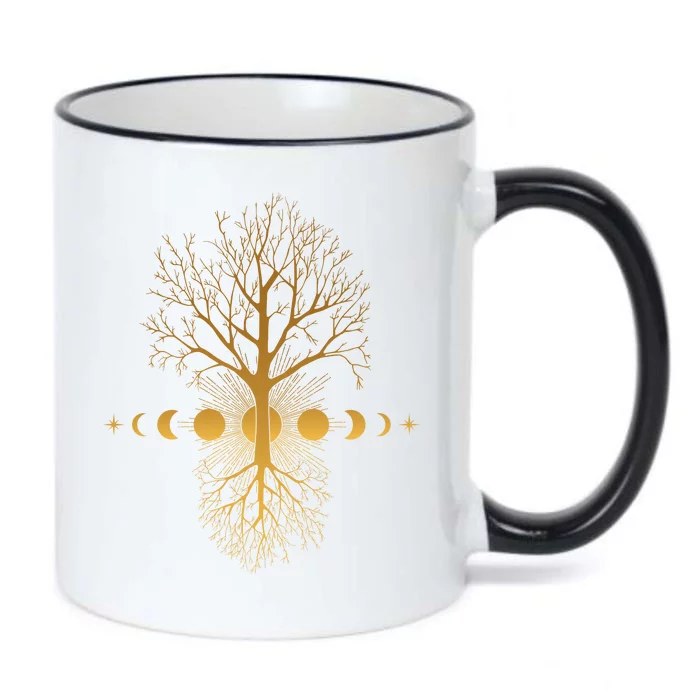 Phases Of The Moon Roots Black Color Changing Mug