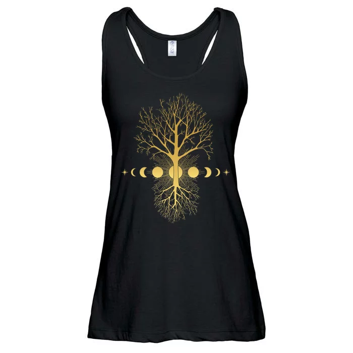 Phases Of The Moon Roots Ladies Essential Flowy Tank