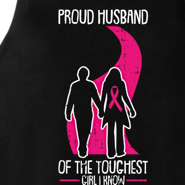 Proud Husband Breast Cancer Awareness Pink Ribbon Warrior Gift Ladies Tri-Blend Wicking Tank