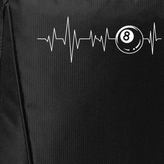 Pool Heartbeat Billiard Player Lover Sports Game City Backpack