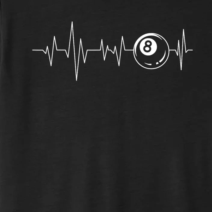 Pool Heartbeat Billiard Player Lover Sports Game ChromaSoft Performance T-Shirt