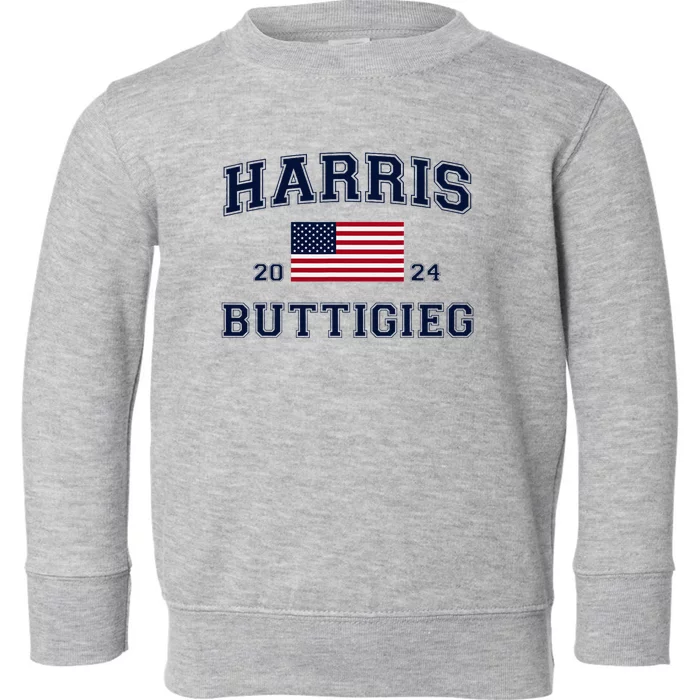 President Harris Buttigieg 2024 Kamala Harris Pete Buttigieg Toddler Sweatshirt