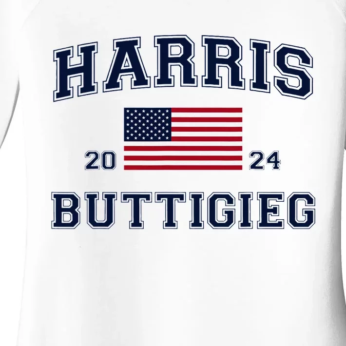 President Harris Buttigieg 2024 Kamala Harris Pete Buttigieg Women's Perfect Tri Tunic Long Sleeve Shirt