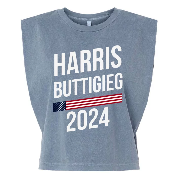 President Harris Buttigieg 2024 Kamala Harris Pete Buttigieg Garment-Dyed Women's Muscle Tee