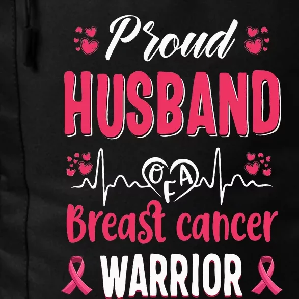 Proud Husband Breast Cancer Warrior Awareness Pink Ribbon Daily Commute Backpack