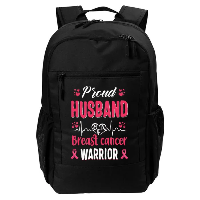 Proud Husband Breast Cancer Warrior Awareness Pink Ribbon Daily Commute Backpack