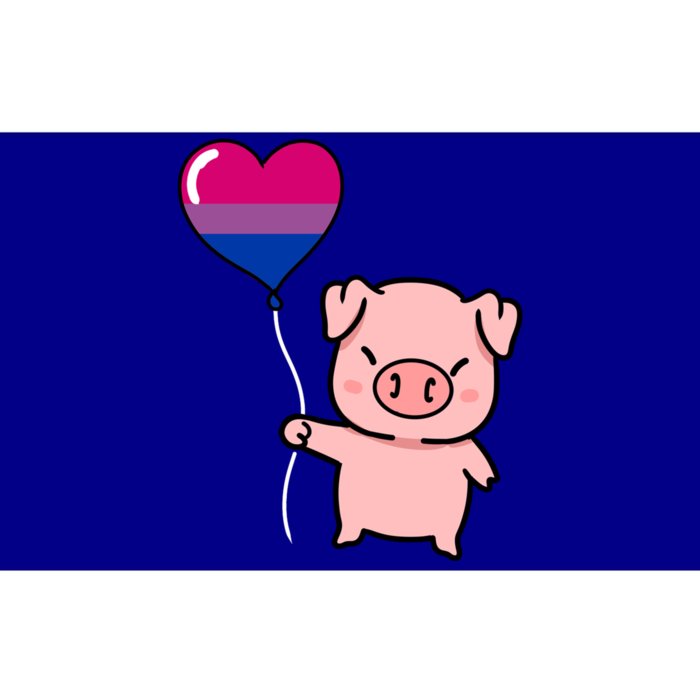 Pig Heart Balloon Bisexual Pride Gift Bumper Sticker