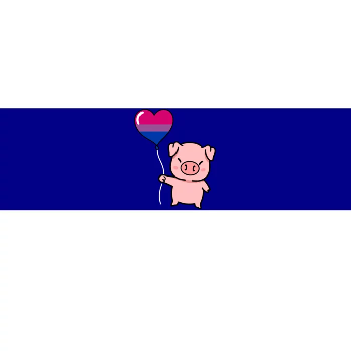 Pig Heart Balloon Bisexual Pride Gift Bumper Sticker