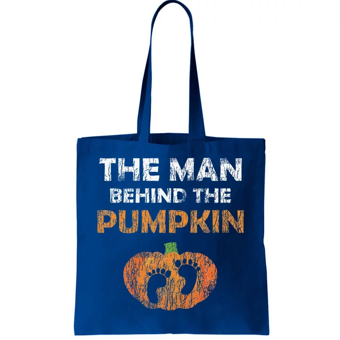 Pregnant Halloween Costume For Dad Expecting Lil Pumpkin Tote Bag