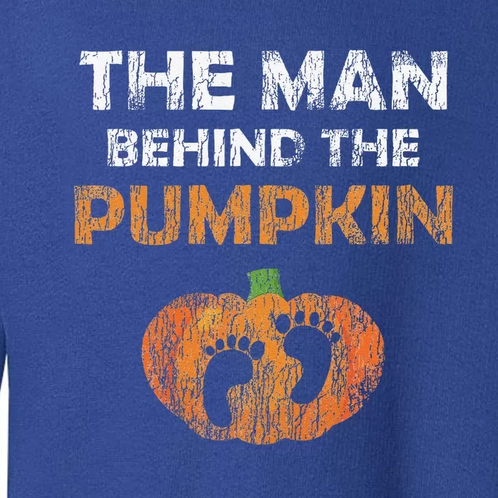 Pregnant Halloween Costume For Dad Expecting Lil Pumpkin Toddler Sweatshirt