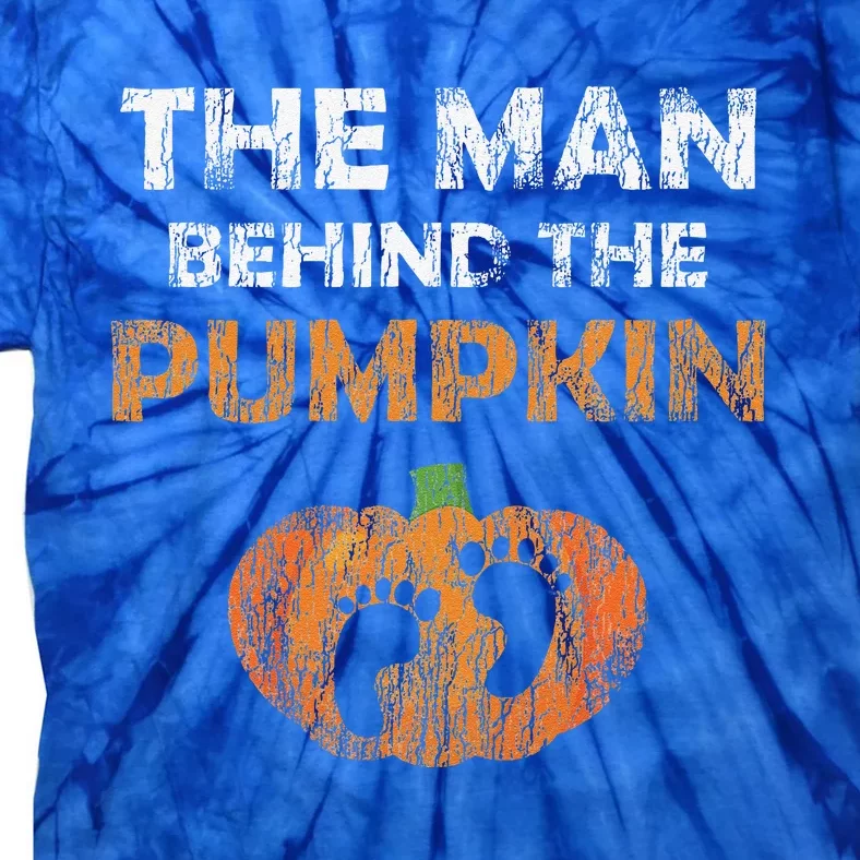 Pregnant Halloween Costume For Dad Expecting Lil Pumpkin Tie-Dye T-Shirt