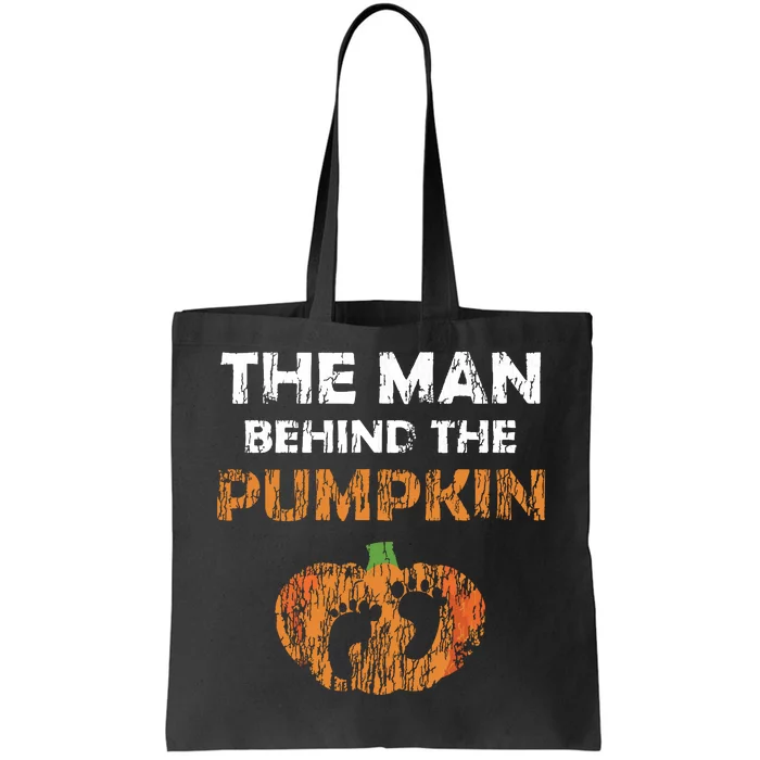 Pregnant Halloween Costume For Dad Expecting Lil Pumpkin Tote Bag