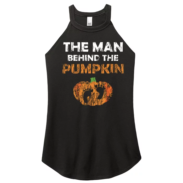 Pregnant Halloween Costume For Dad Expecting Lil Pumpkin Women’s Perfect Tri Rocker Tank