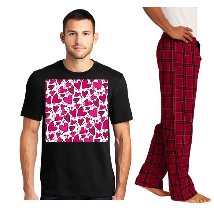 Pink Hearts Cute Valentine's Day Gift Pajama Set