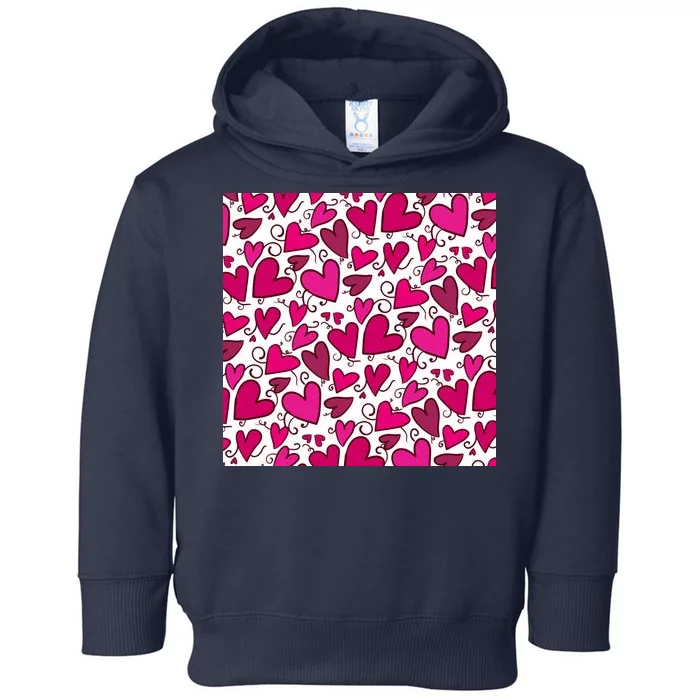 Pink Hearts Cute Valentine's Day Gift Toddler Hoodie