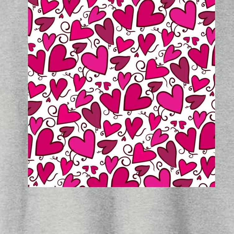 Pink Hearts Cute Valentine's Day Gift Women's Crop Top Tee