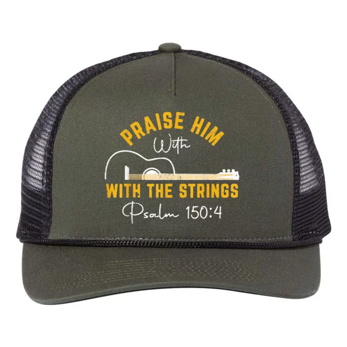 praise him christian Design Retro Rope Trucker Hat Cap