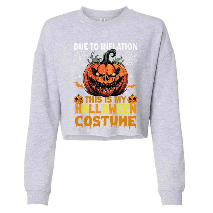 Pumpkin Halloween Costume Funny Halloween 2024 Cropped Pullover Crew