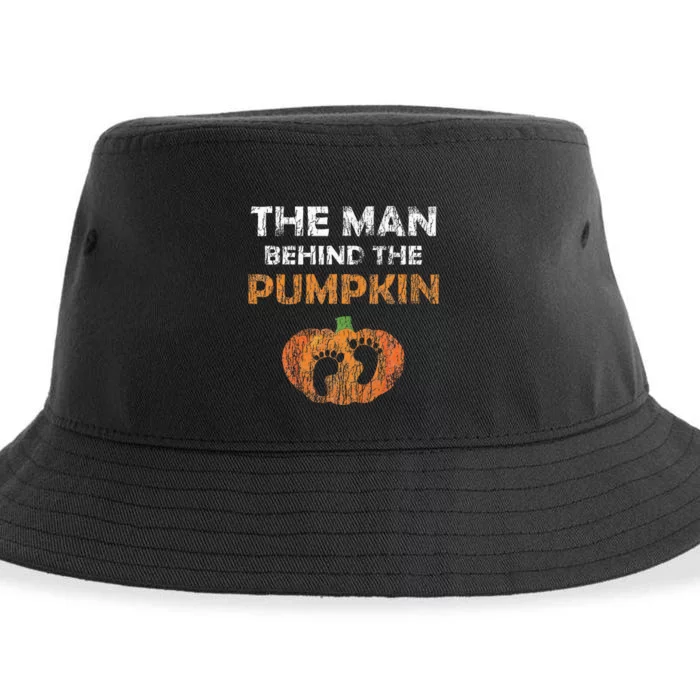 Pregnant Halloween Costume For Dad Expecting Lil Pumpkin Sustainable Bucket Hat