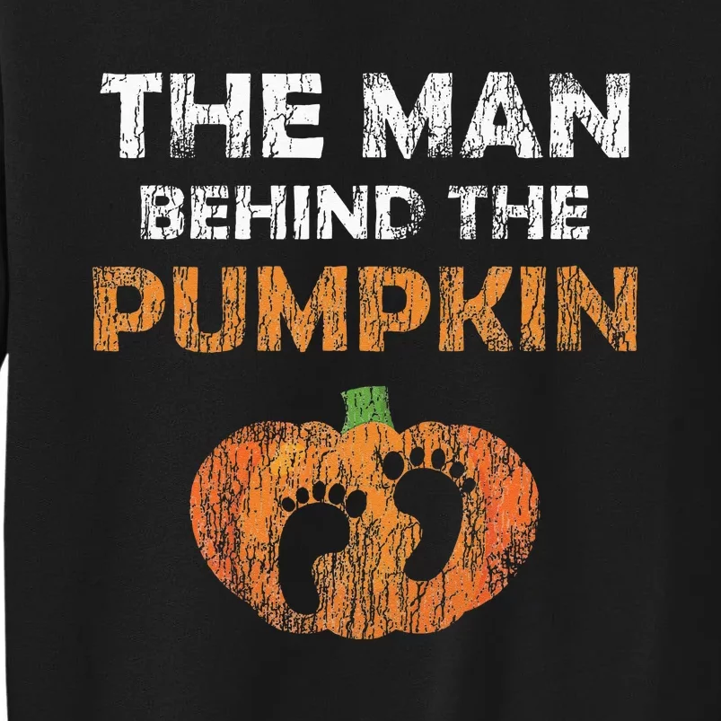 Pregnant Halloween Costume For Dad Expecting Lil Pumpkin Tall Sweatshirt