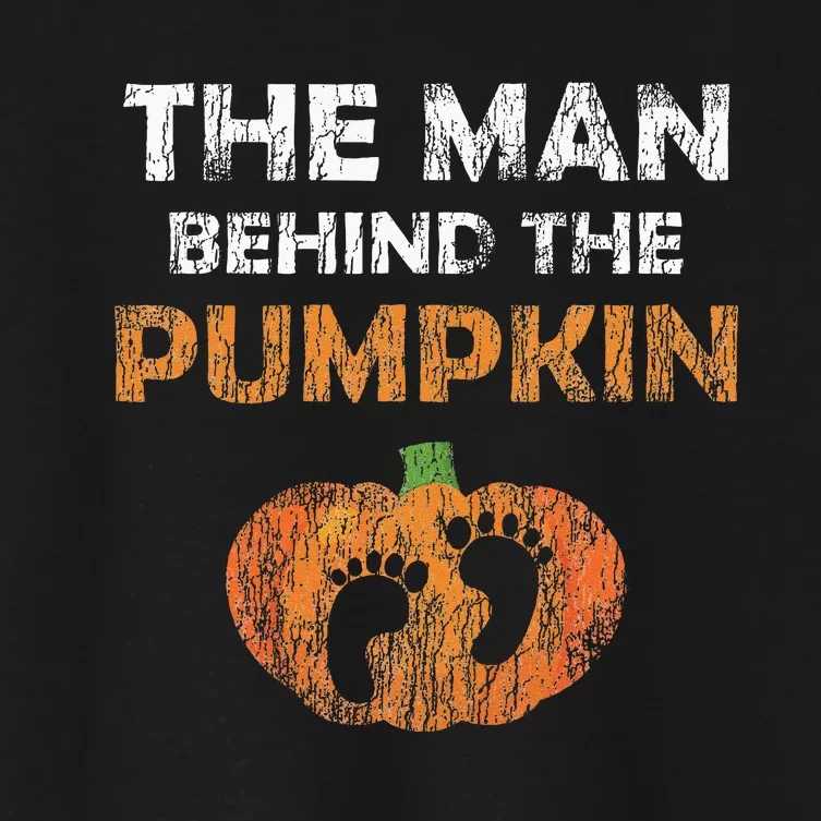 Pregnant Halloween Costume For Dad Expecting Lil Pumpkin Women's Crop Top Tee