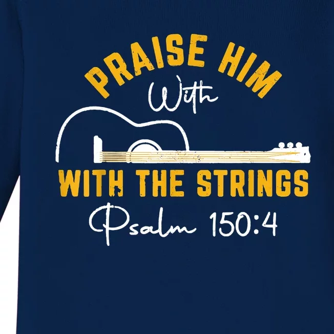 Praise Him Christian Design Baby Long Sleeve Bodysuit