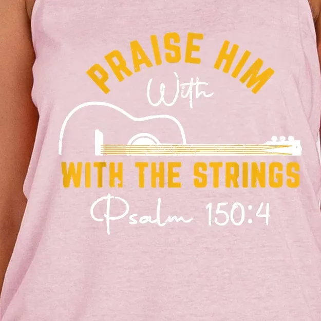 Praise Him Christian Design Women's Knotted Racerback Tank