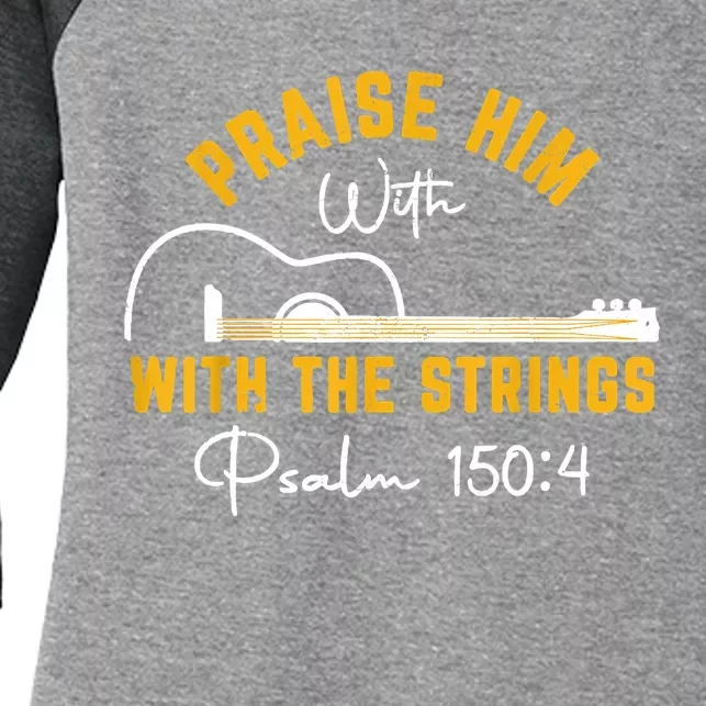 Praise Him Christian Design Women's Tri-Blend 3/4-Sleeve Raglan Shirt