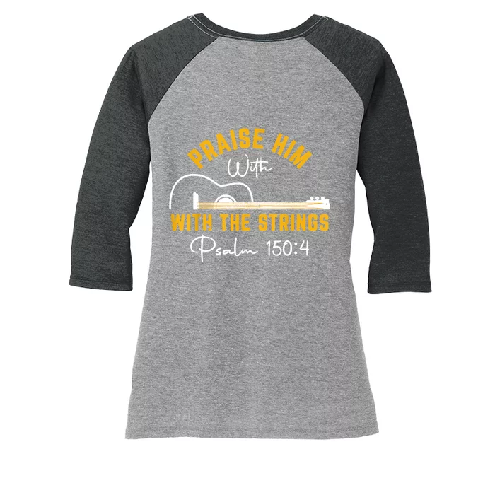 Praise Him Christian Design Women's Tri-Blend 3/4-Sleeve Raglan Shirt