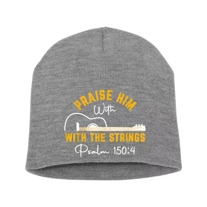 Praise Him Christian Design Short Acrylic Beanie