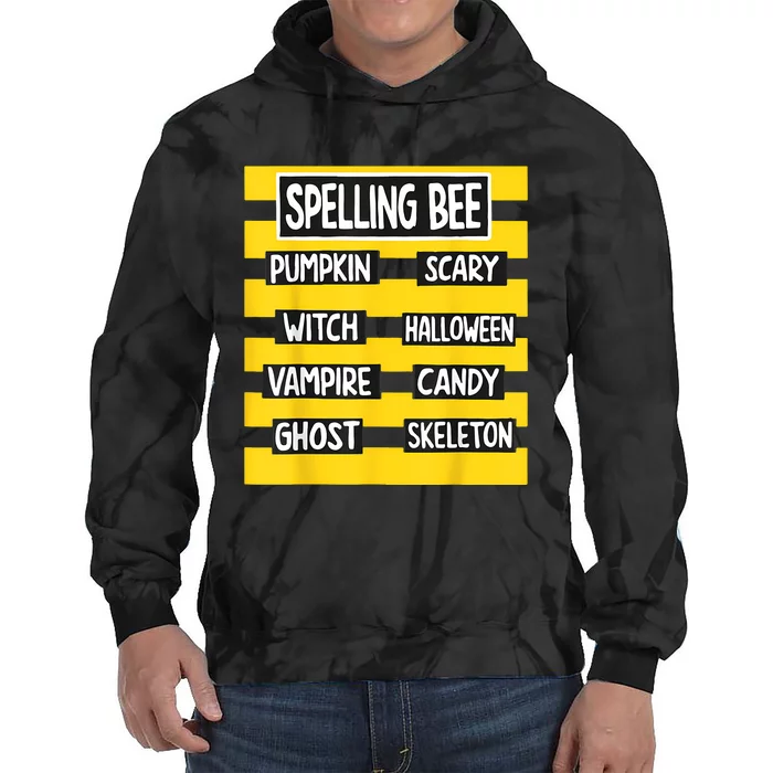 Pun Halloween Costume For Teachers Spelling Bee Tie Dye Hoodie