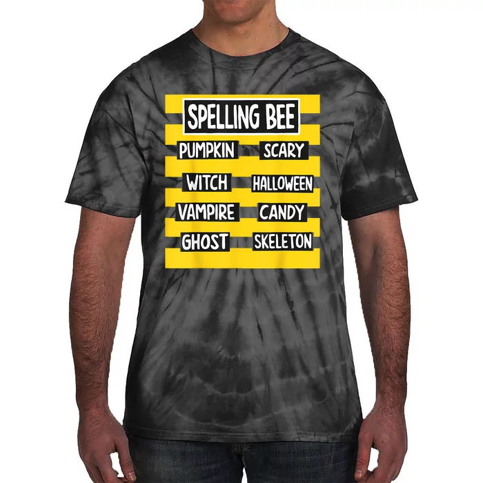 Pun Halloween Costume For Teachers Spelling Bee Tie-Dye T-Shirt