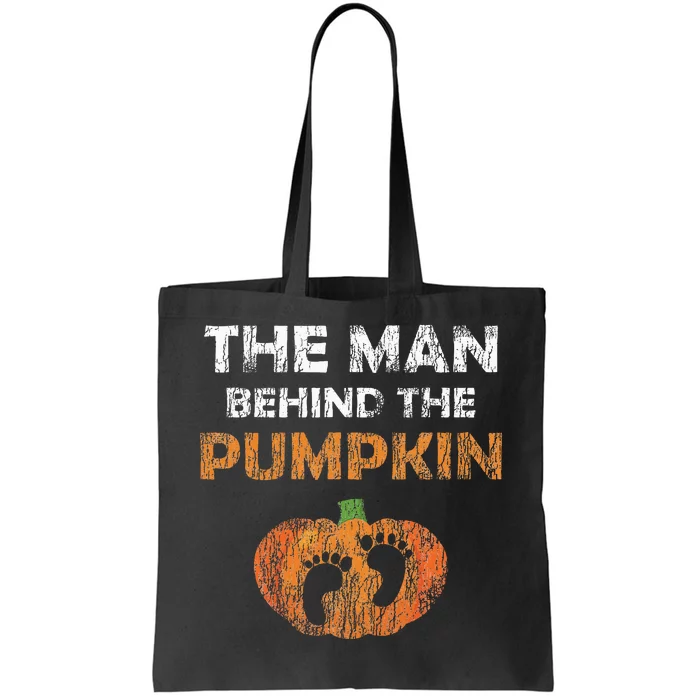 Pregnant Halloween Costume For Dad Expecting Lil Pumpkin Tote Bag