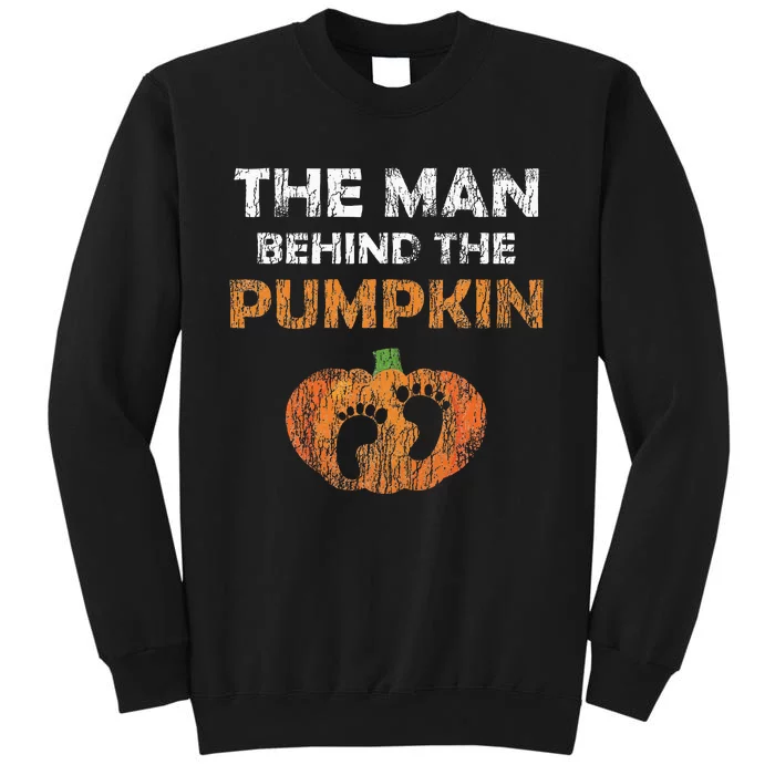 Pregnant Halloween Costume For Dad Expecting Lil Pumpkin Tall Sweatshirt