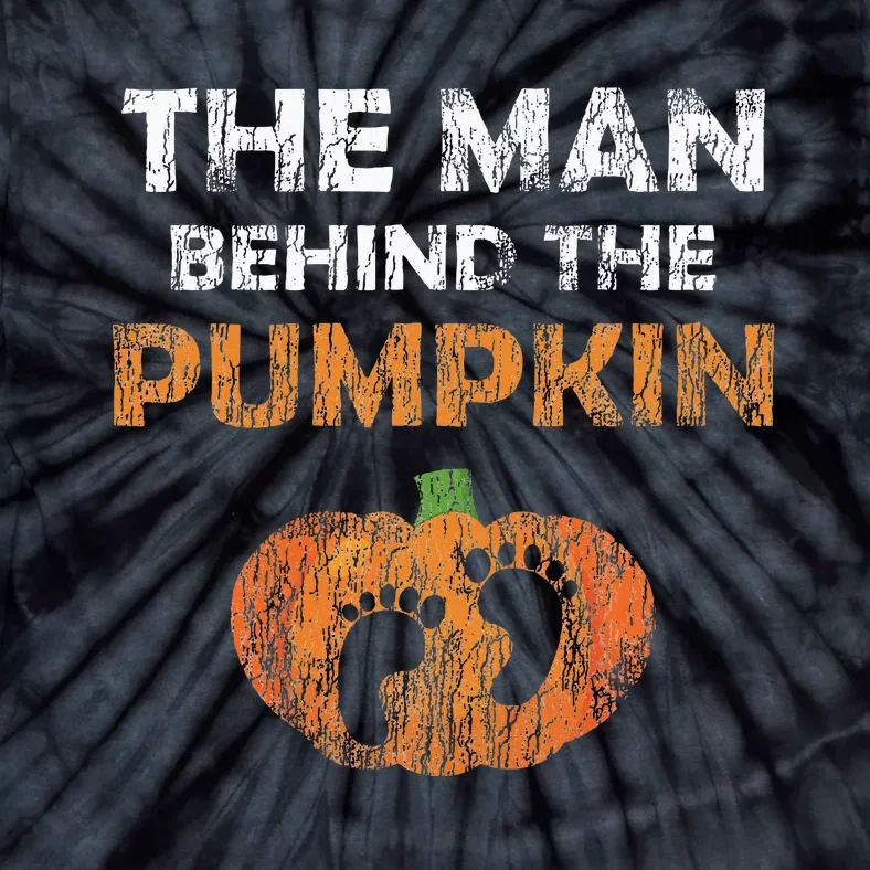 Pregnant Halloween Costume For Dad Expecting Lil Pumpkin Tie-Dye T-Shirt