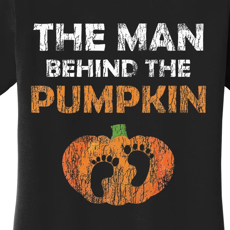 Pregnant Halloween Costume For Dad Expecting Lil Pumpkin Women's T-Shirt