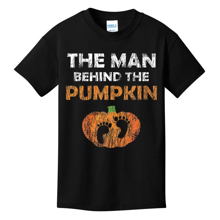 Pregnant Halloween Costume For Dad Expecting Lil Pumpkin Kids T-Shirt