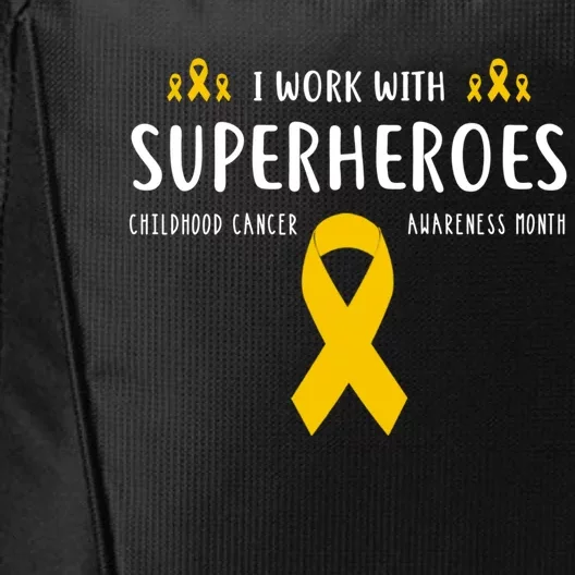 Pediatric Hood Cancer Awareness Nurse Funny Gift Great Gift City Backpack