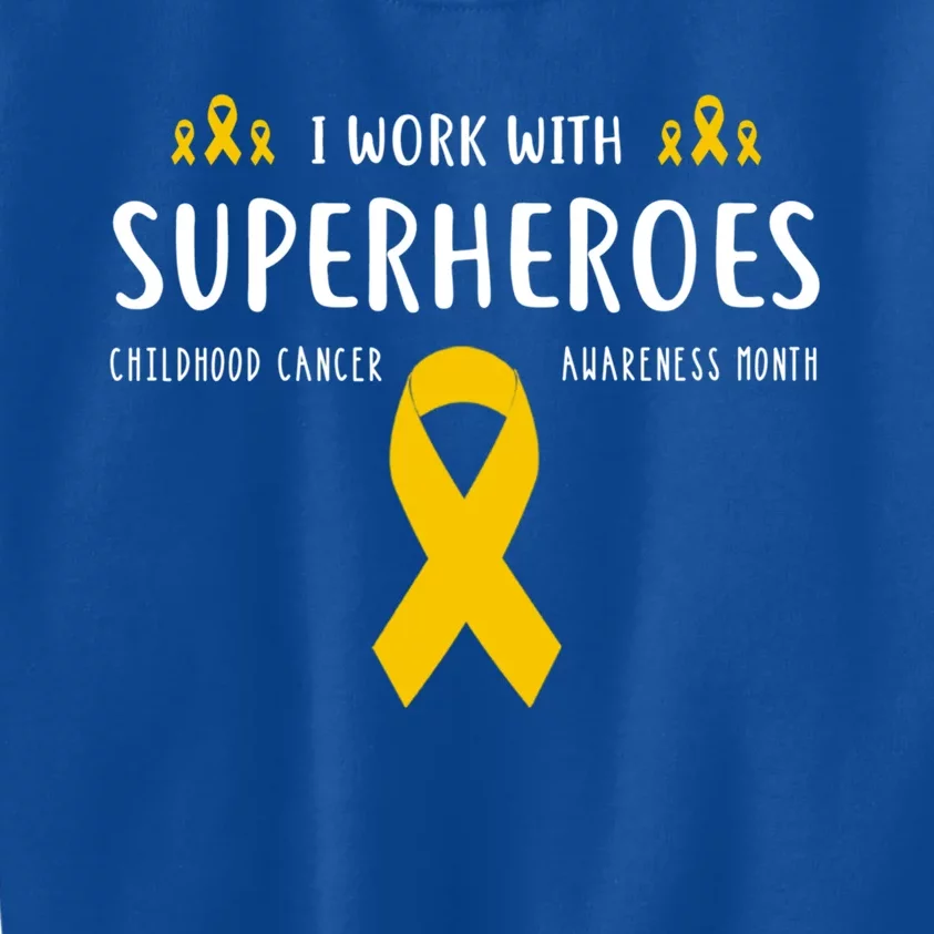 Pediatric Hood Cancer Awareness Nurse Funny Gift Great Gift Kids Sweatshirt