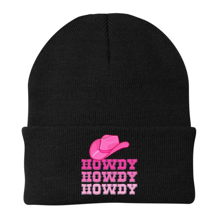 Pink Howdy Cowgirl Western Country Rodeo Knit Cap Winter Beanie