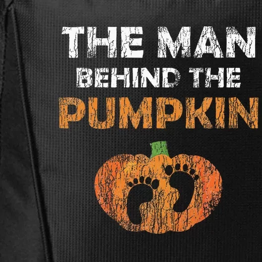 Pregnant Halloween Costume For Dad Expecting Lil Pumpkin City Backpack