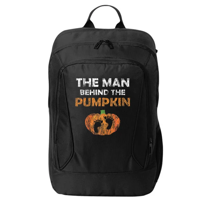 Pregnant Halloween Costume For Dad Expecting Lil Pumpkin City Backpack