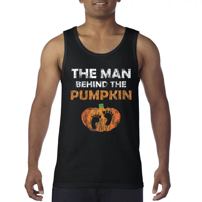 Pregnant Halloween Costume For Dad Expecting Lil Pumpkin Tank Top