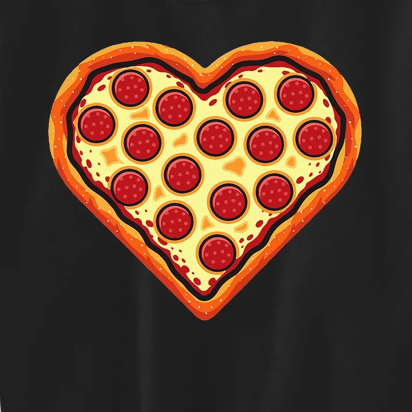 Pizza Heart Cute Valentines Day Kids Sweatshirt